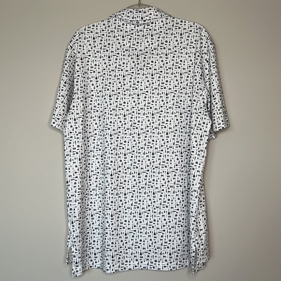 Peter Millar bond stretch white sports and music tiger golf polo - Picture 7 of 7